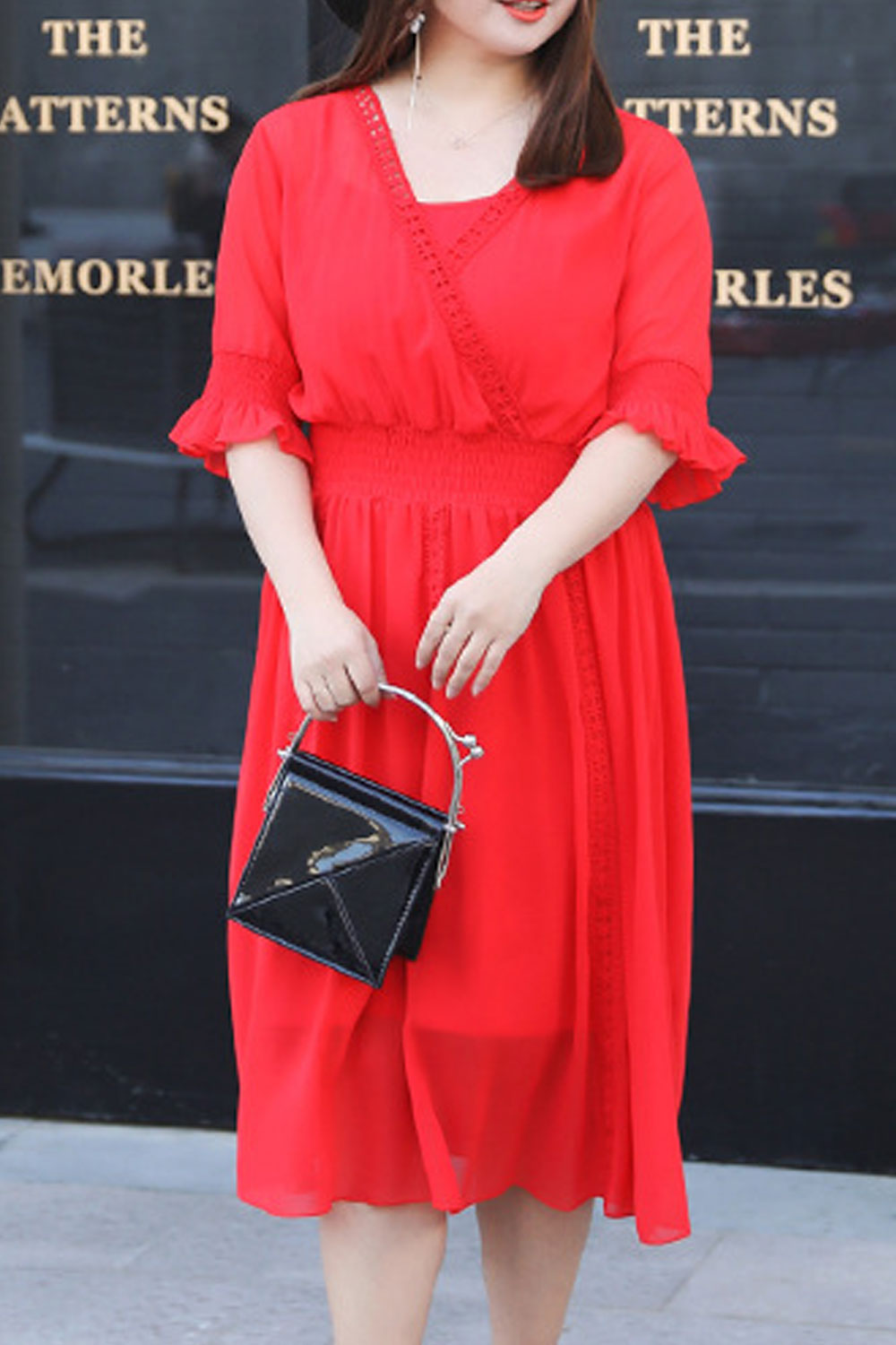 Women Empire Waist Stylish Chiffon Dress