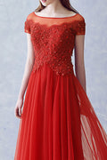 Women Decorated Bust Sleveless Wedding Party Dress