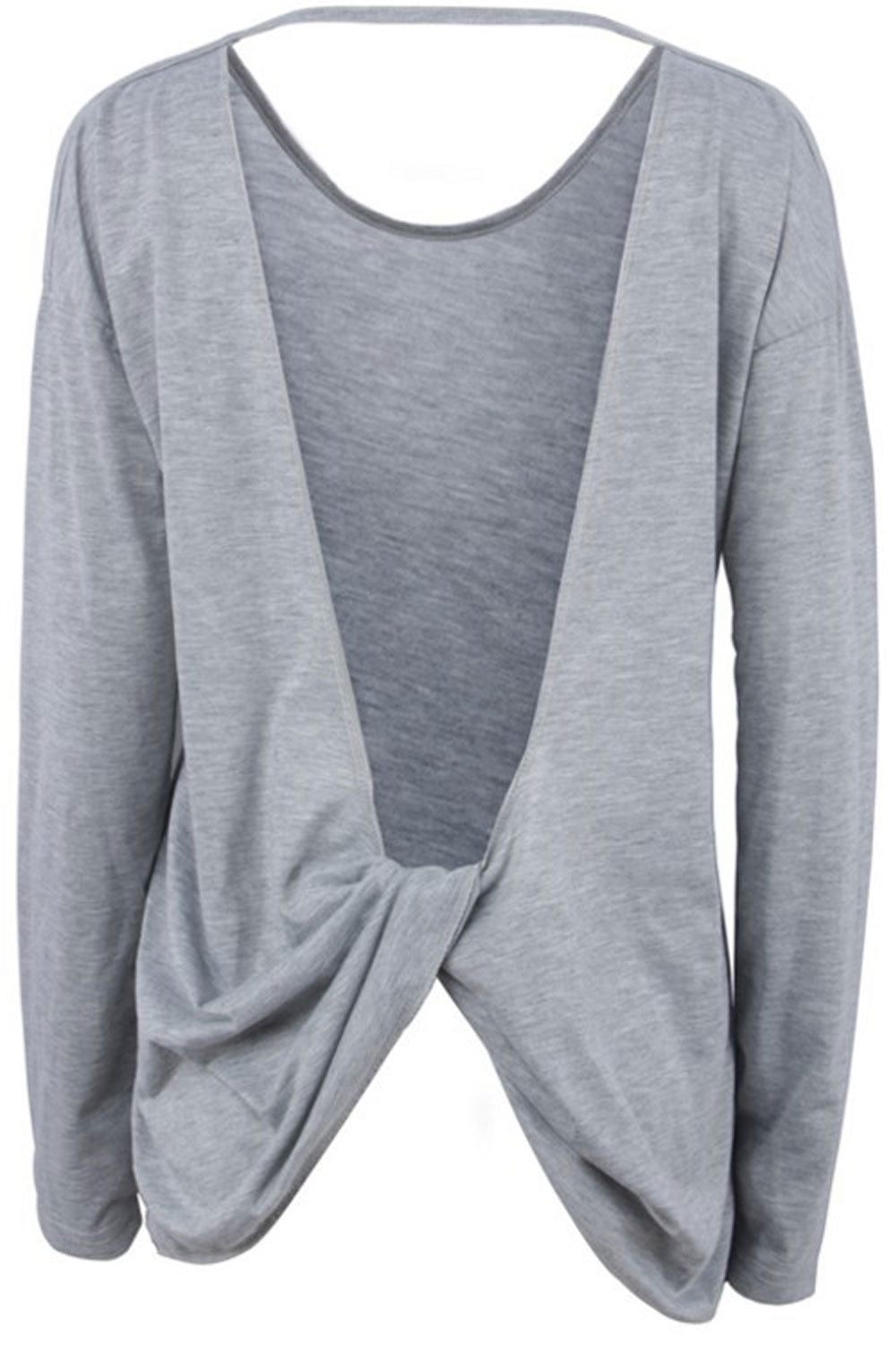 Women Loose Waist Round Neck Long Sleeves Shirt