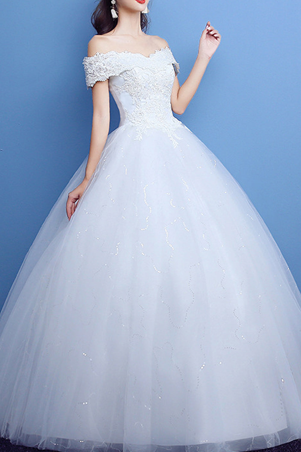 Women Off Shoulder Princess Wedding Dress