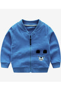 Kids Boys Collar Neck Long Sleeve Casual Cardigan