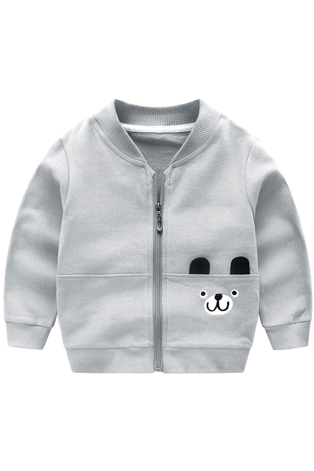 Kids Boys Collar Neck Long Sleeve Casual Cardigan