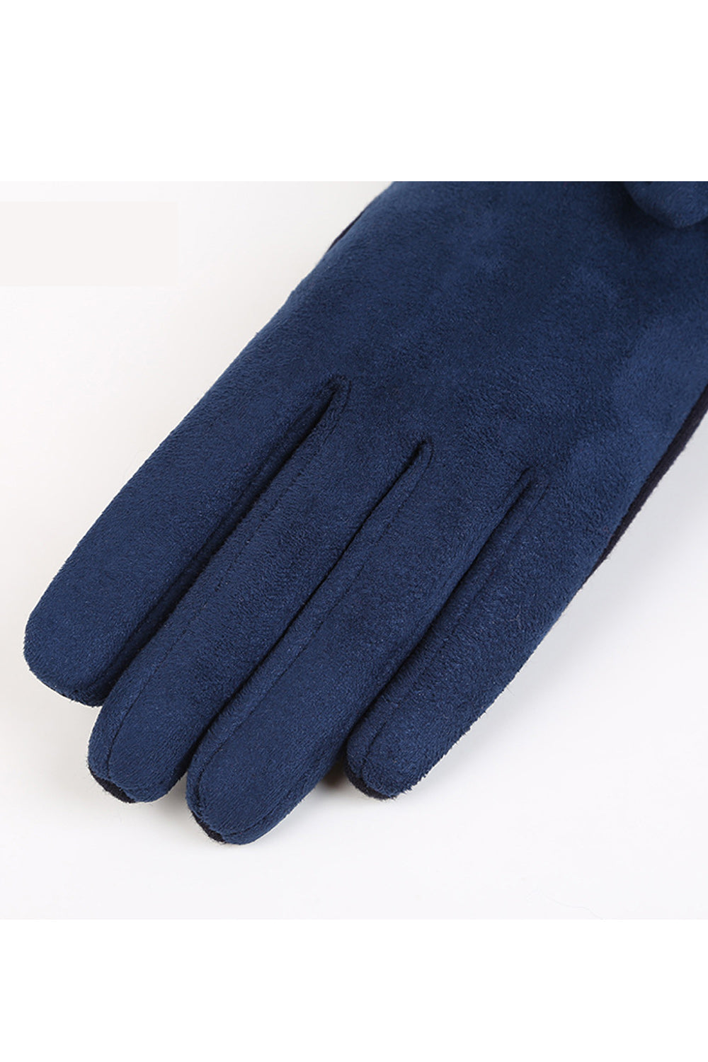 Women Warm Winter Tiny Bow Soft Velvet Party Gloves