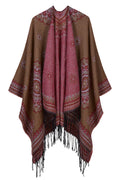Women Flower Printed Warm Cashmere Shawl