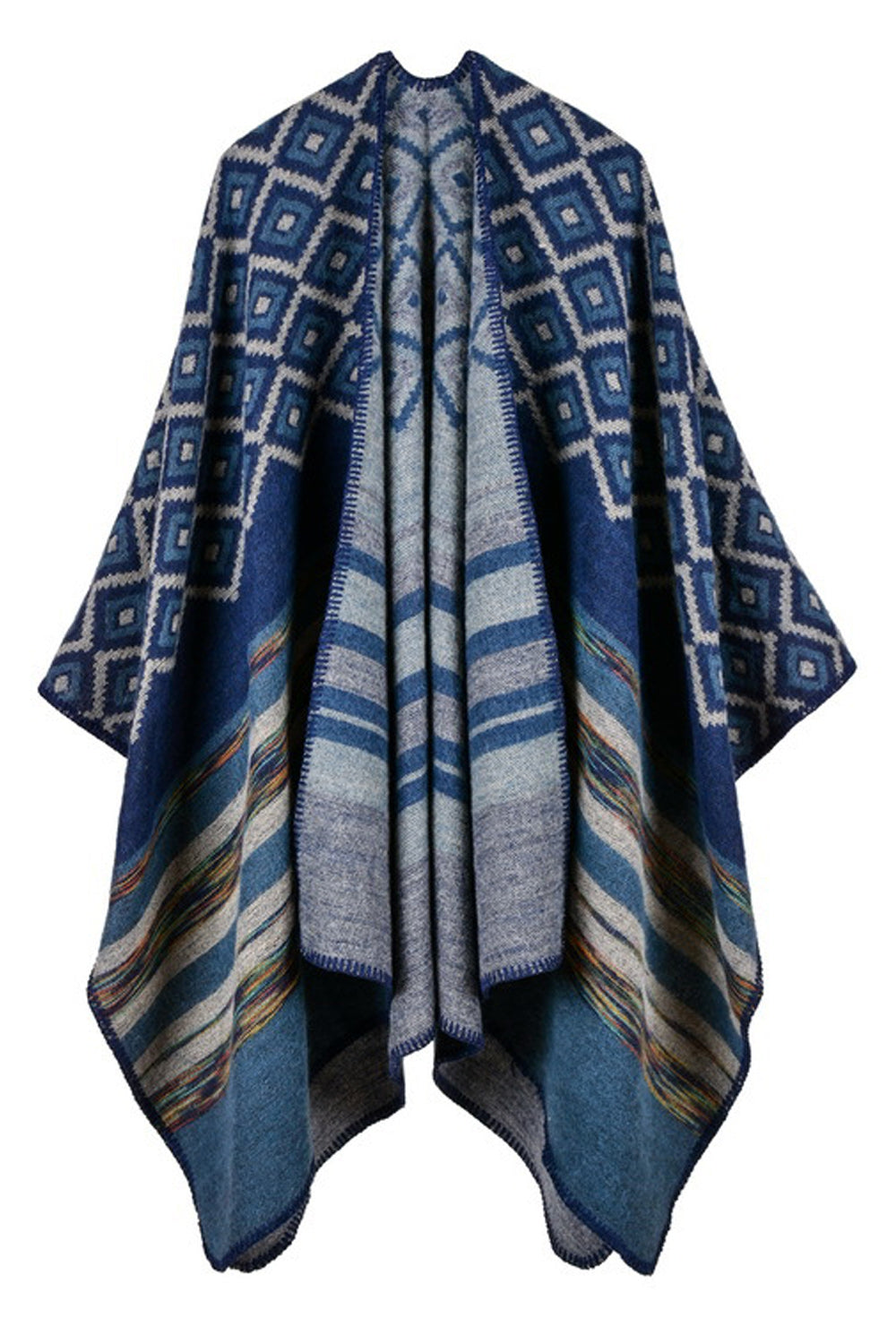 Women Striped Warm Fashion Winter Shawl