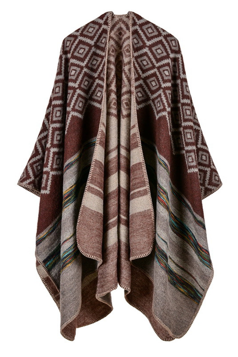 Women Striped Warm Fashion Winter Shawl