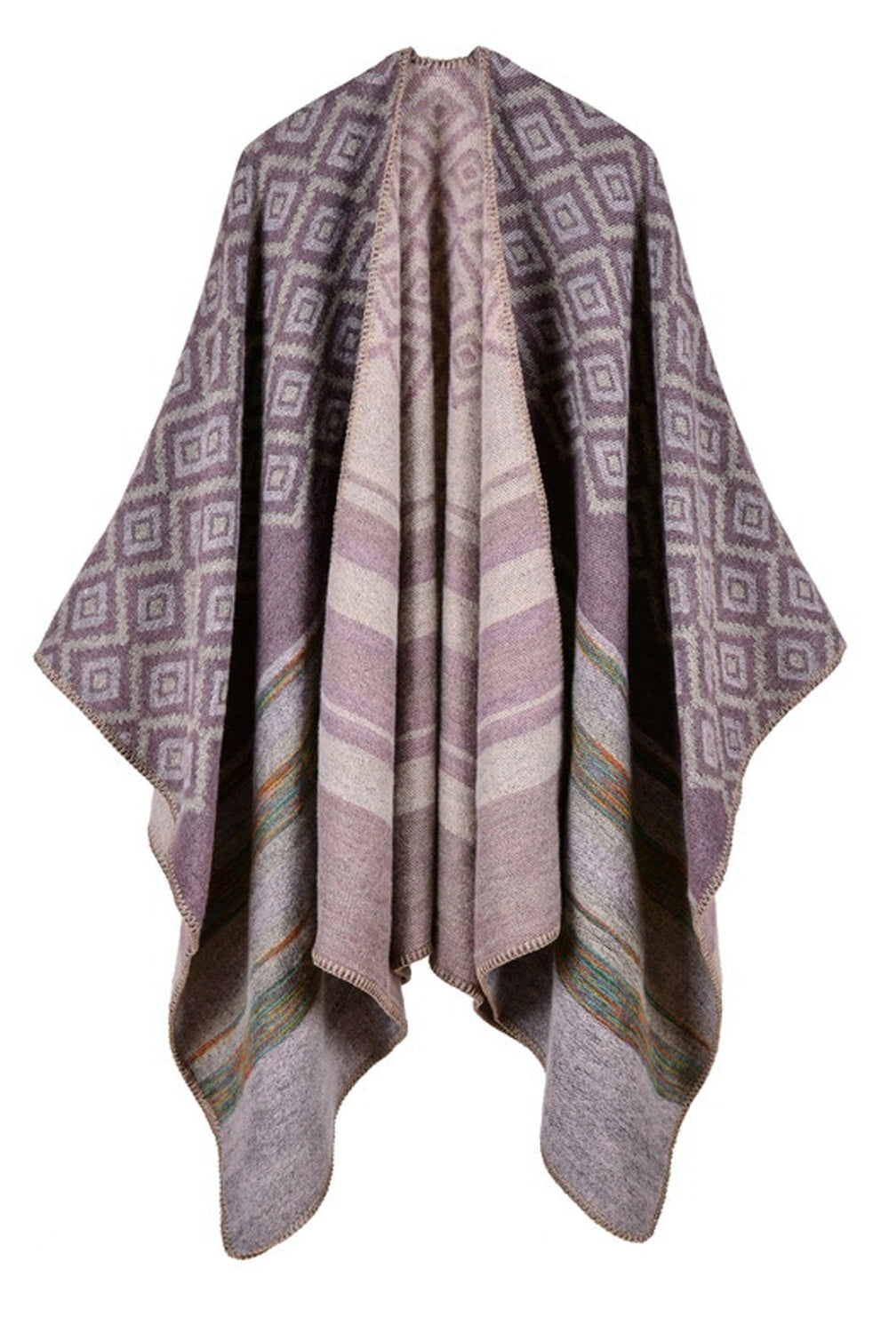 Women Striped Warm Fashion Winter Shawl