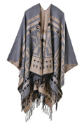 Women Long Geometric Printed Cashmere Shawl