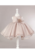 Kids Girls Big Bow Cute Wedding Party Dress
