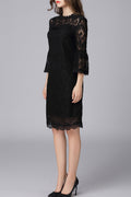 Women Trumpet Sleeve Loose Shift Dress