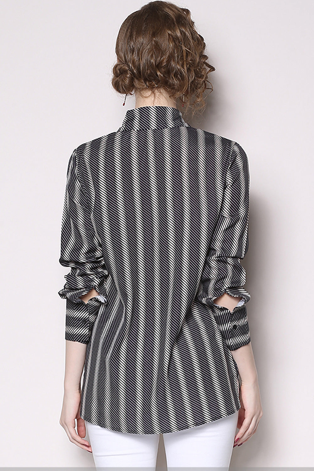 Women Striped Long Sleeved Casual Shirt