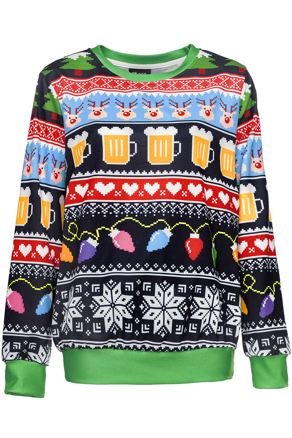 Women Warm Printed Christmas Sweatshirt