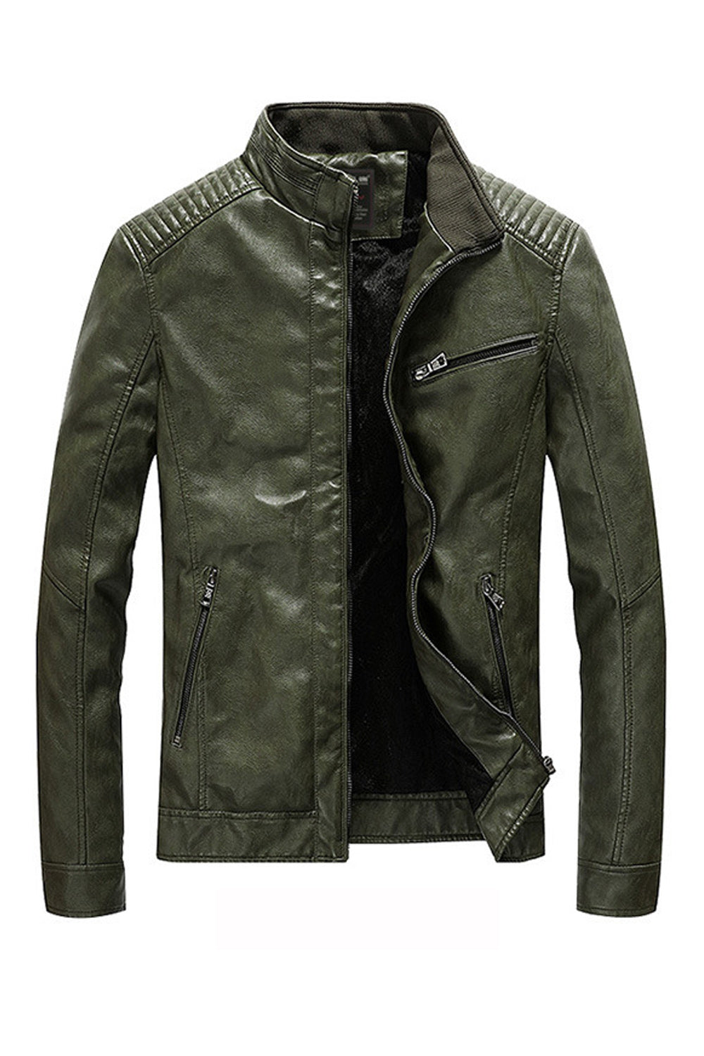 Men Beautiful Zipper Closure Solid Color Hoodie