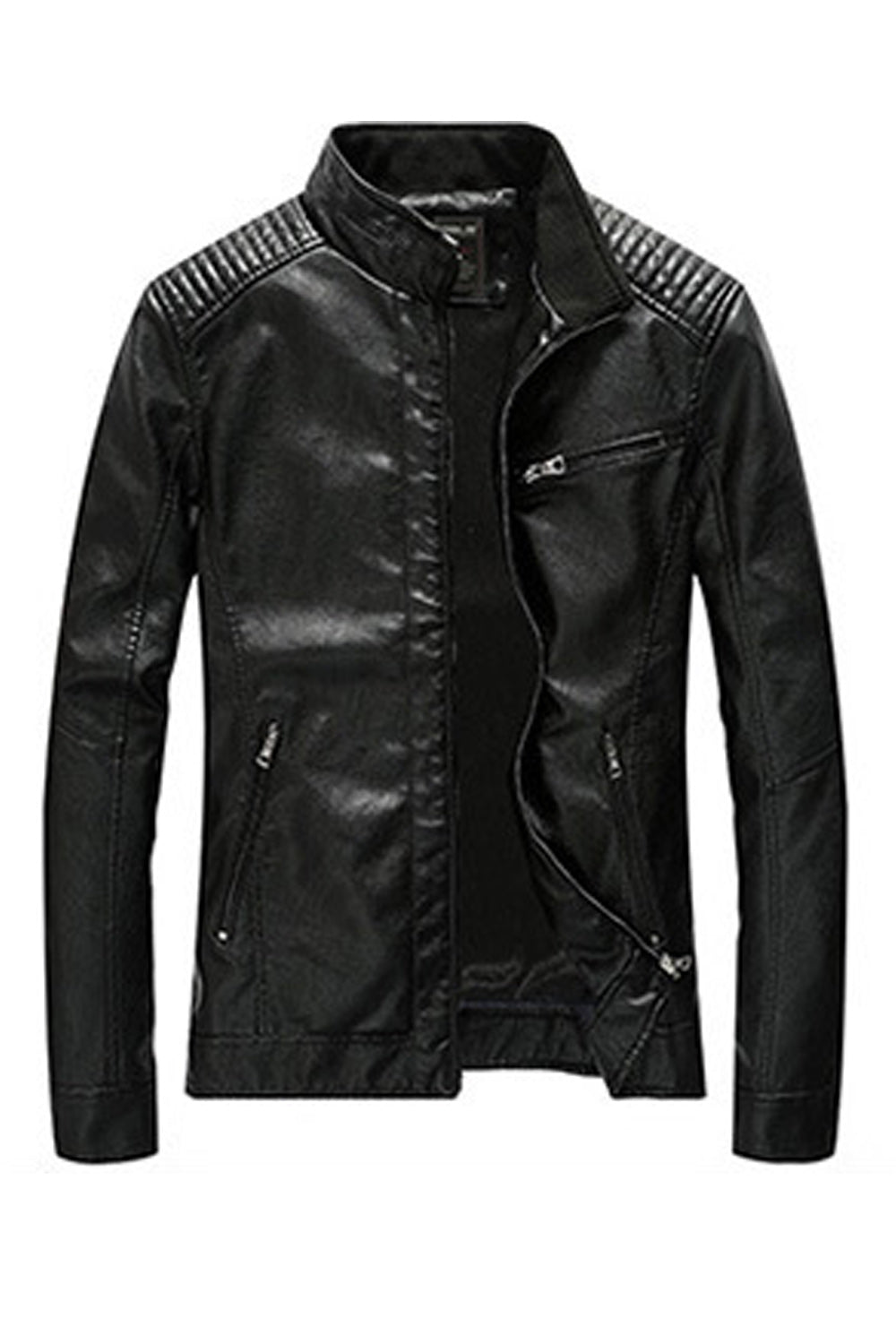 Men Beautiful Zipper Closure Solid Color Hoodie