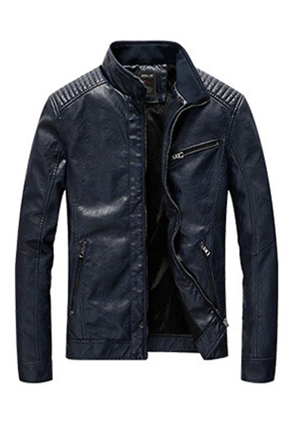 Men Beautiful Zipper Closure Solid Color Hoodie