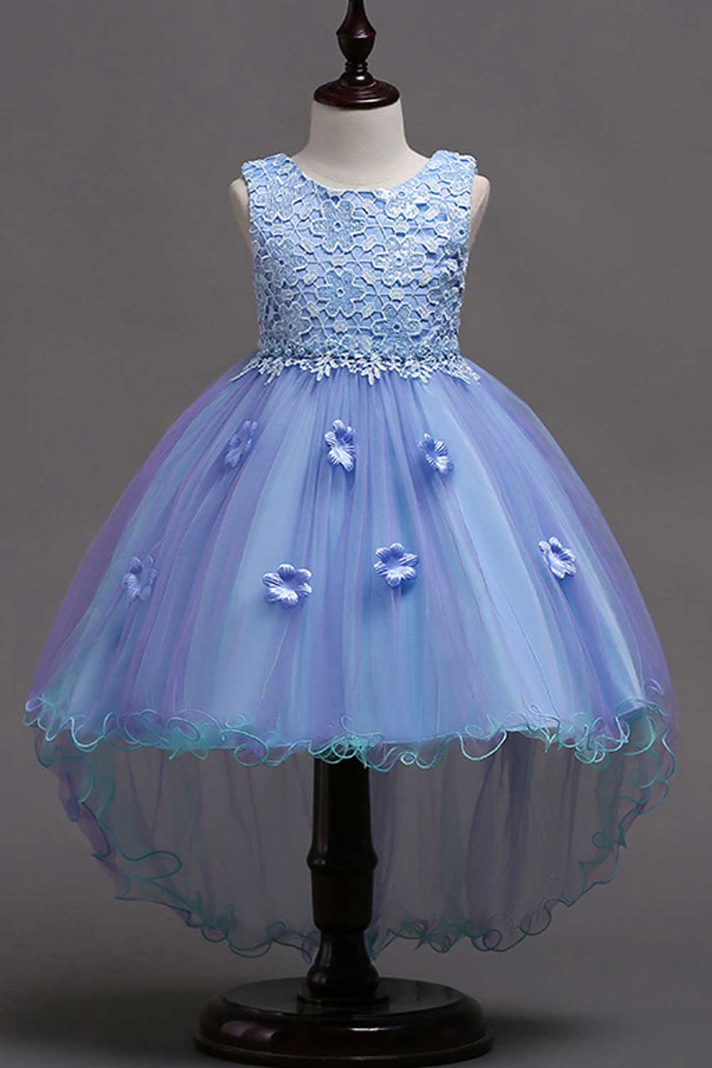 Kids Baby Girls Lace Beautiful Elegant Flower Girl Lace Wedding Dress