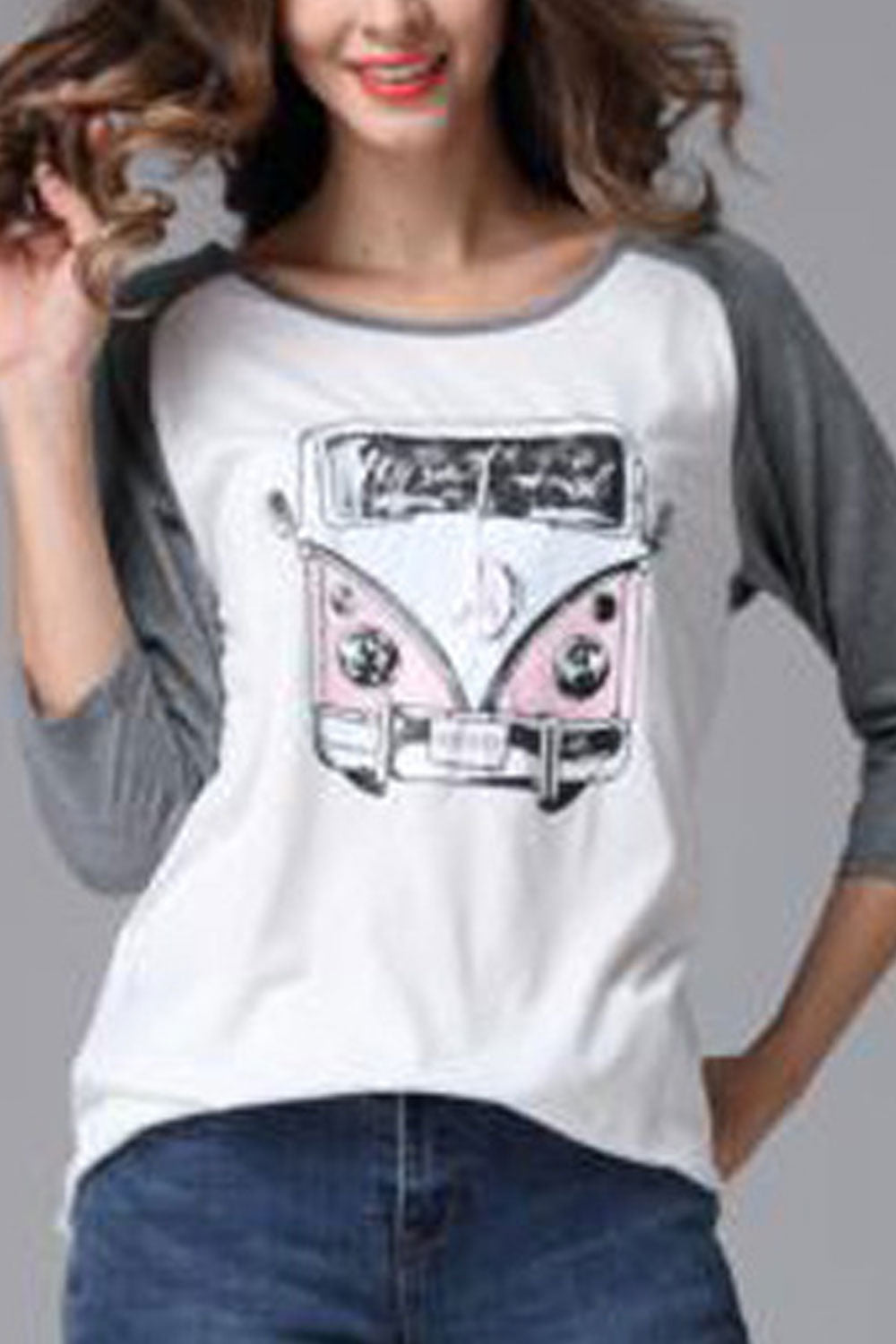 Women Round Neck Comfortable Printed Top