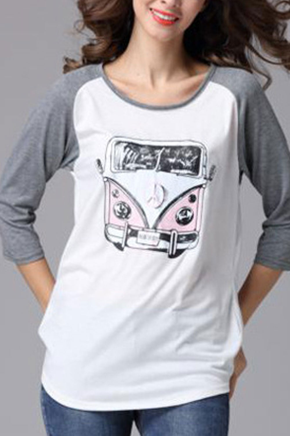 Women Round Neck Comfortable Printed Top
