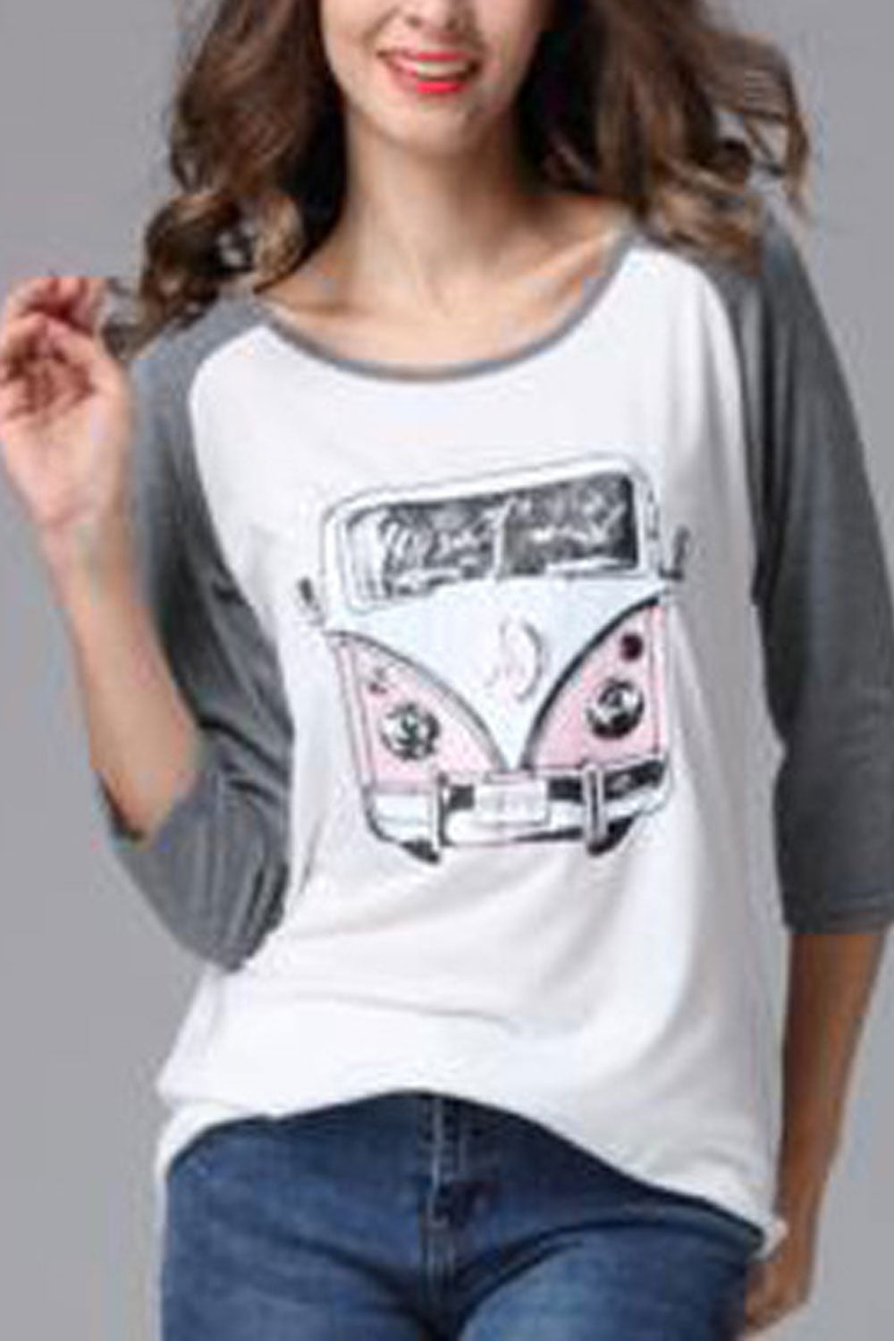 Women Round Neck Comfortable Printed Top
