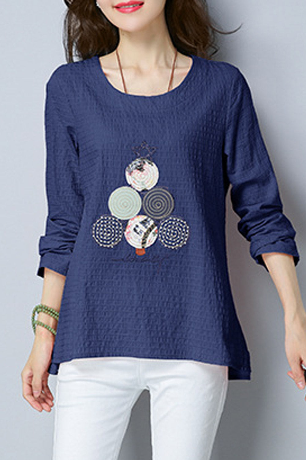 Women Printed Long Sleeve Casual Top