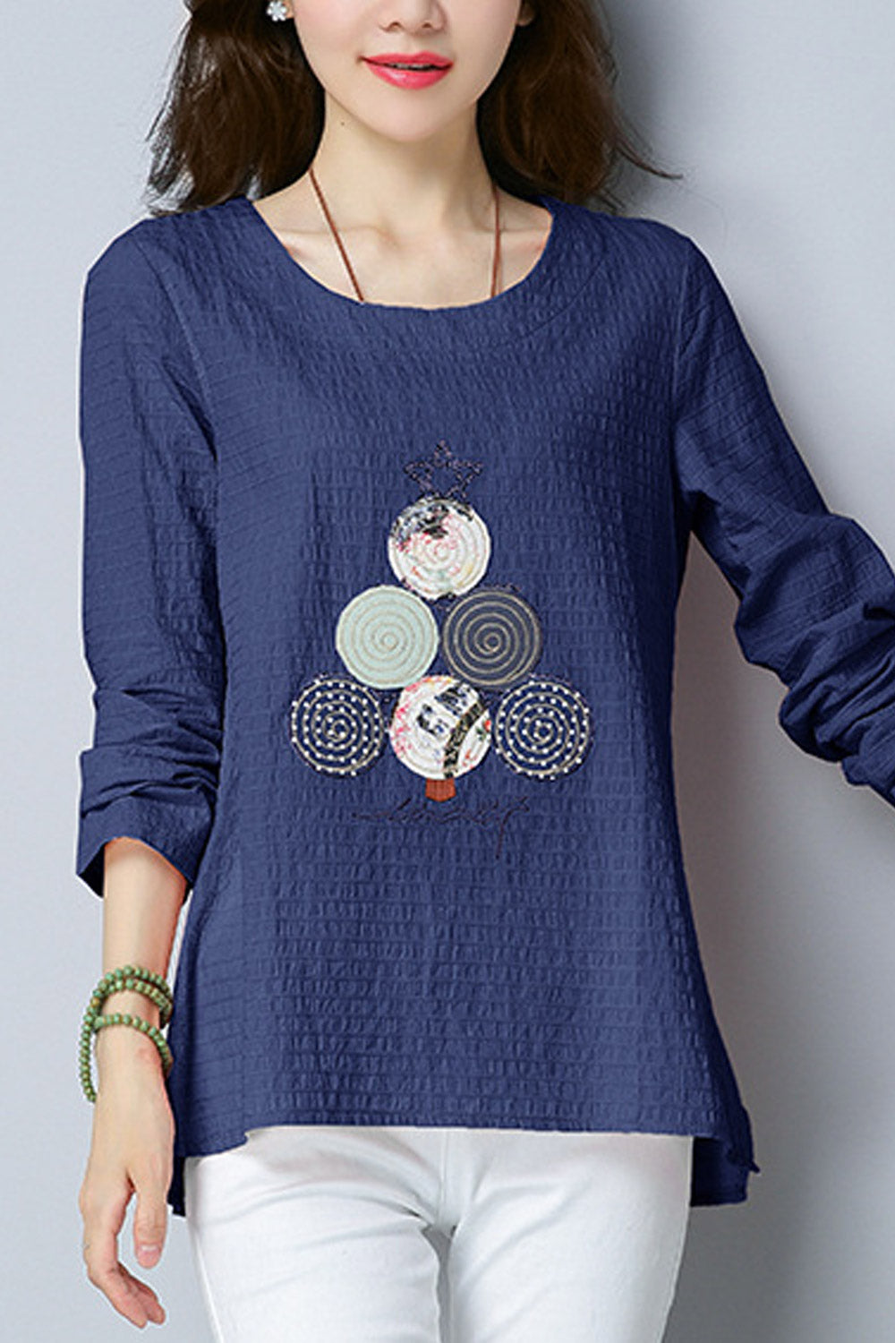 Women Printed Long Sleeve Casual Top