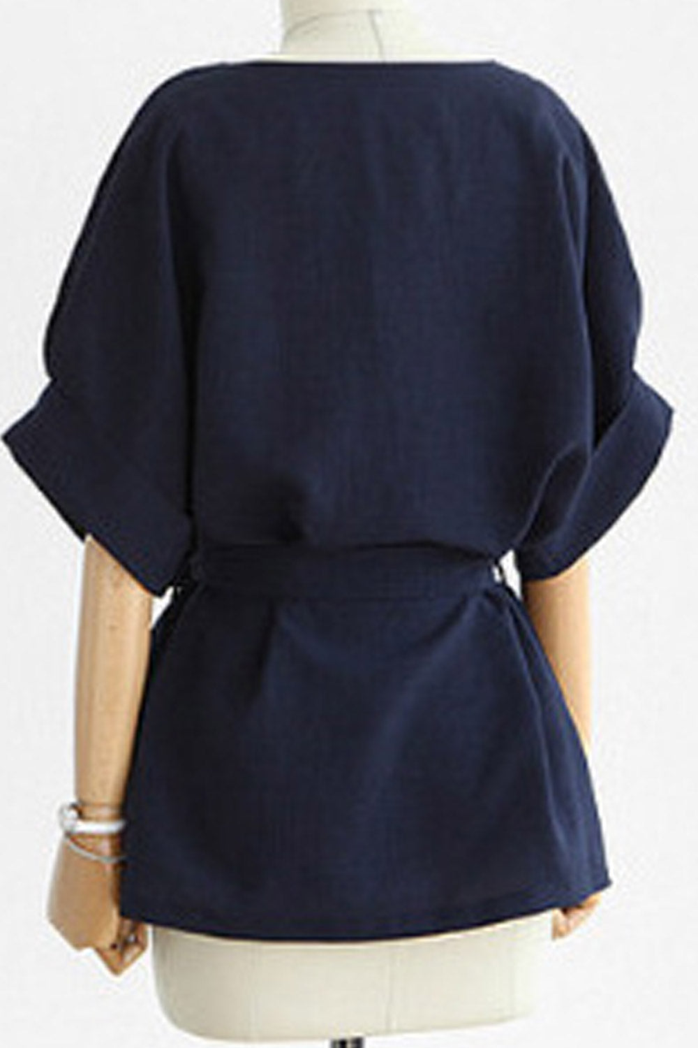 Women V-Neck Tie Waist Pretty Top