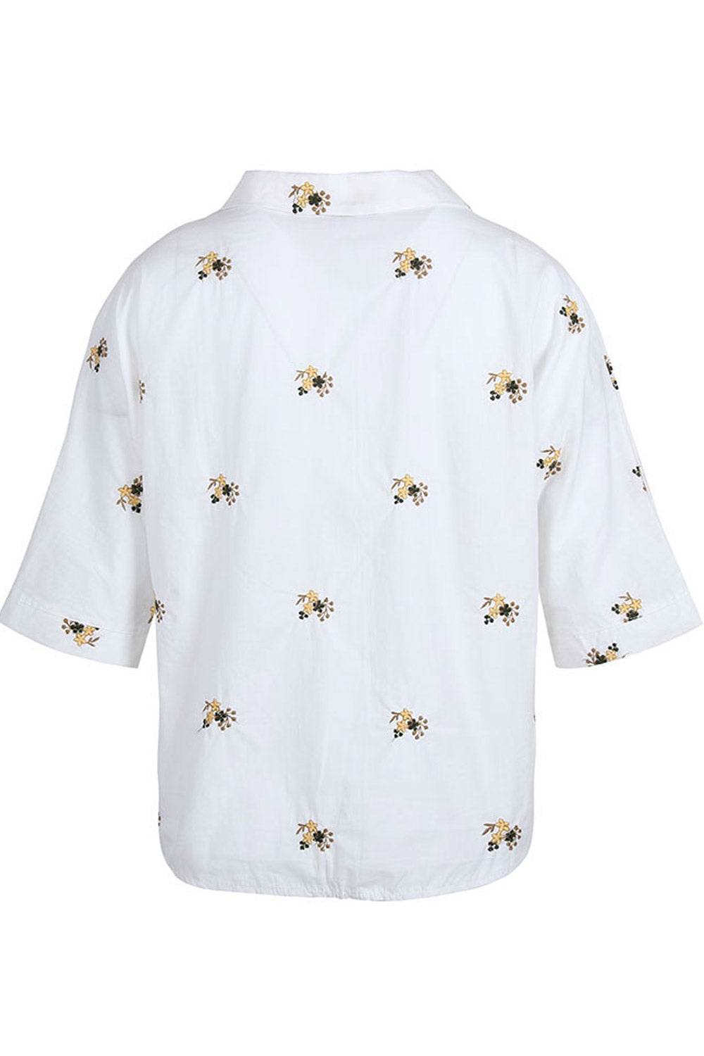 Women Collar Neck Flower Printed Casual Shirt