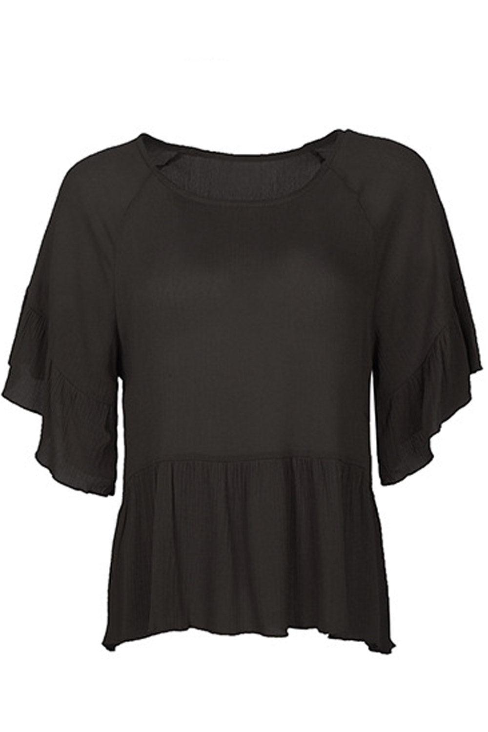 Women Ruffled Short Sleeve Elegant Top