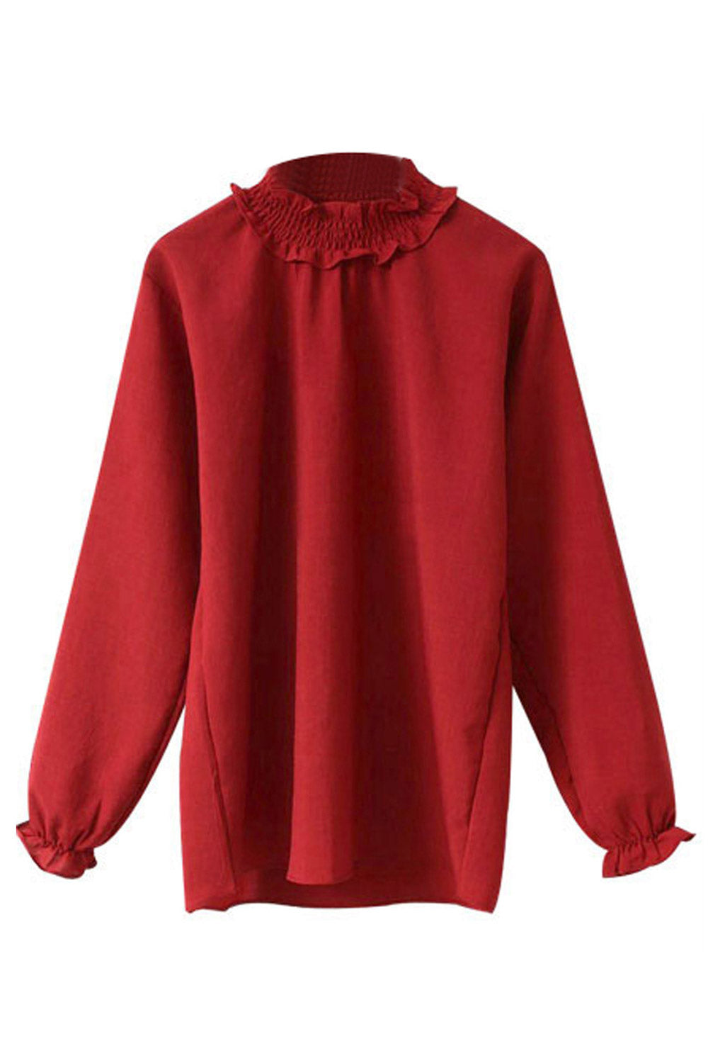 Women Elasticated High Neck Casual Top