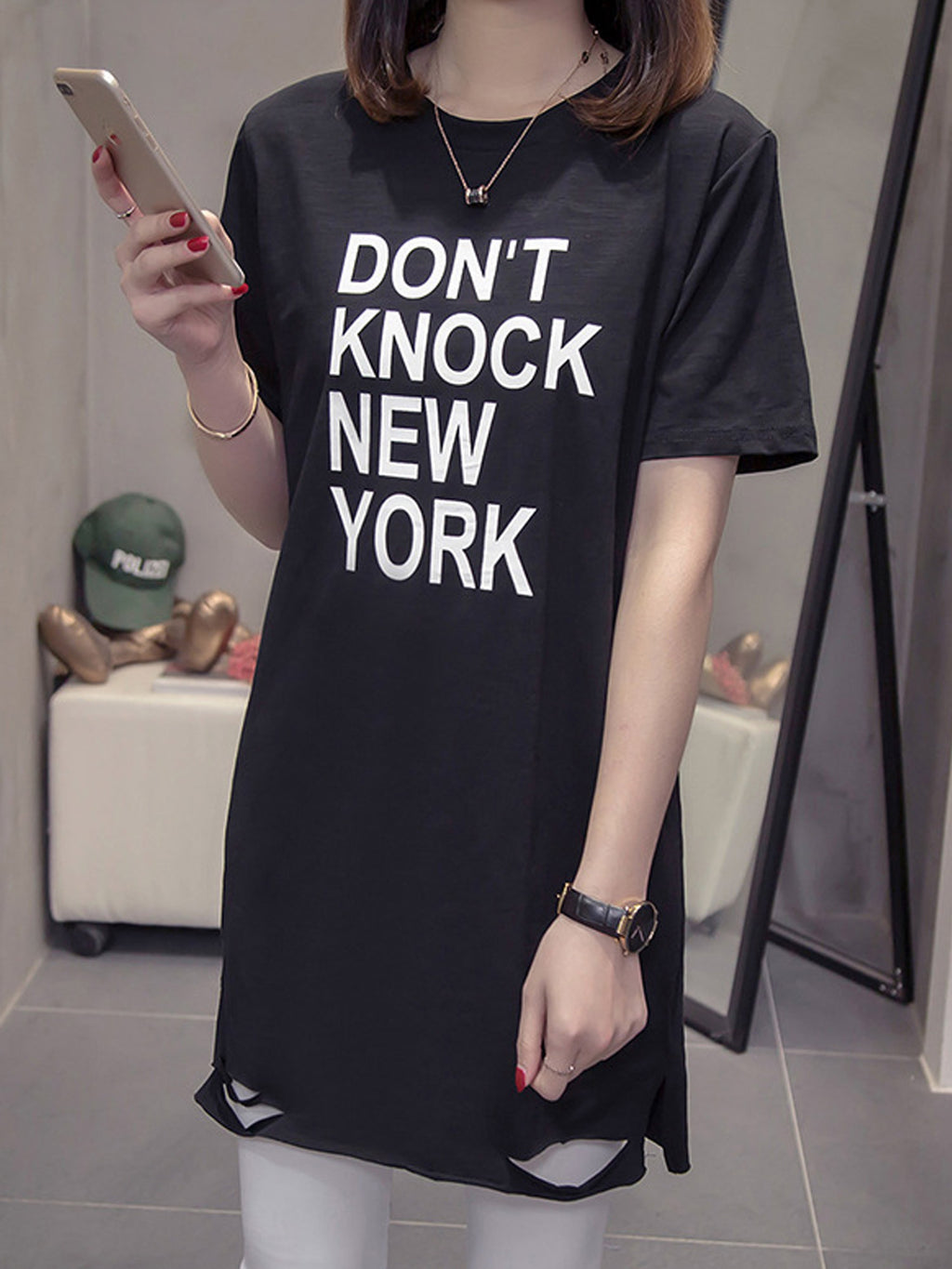 Women Graphic Round Neck Loose Top