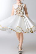 Kids Baby Girls Sleeveless Flowers Designed Fancy Dress