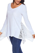 Women Wide Neck Long Sleeve Casual Top