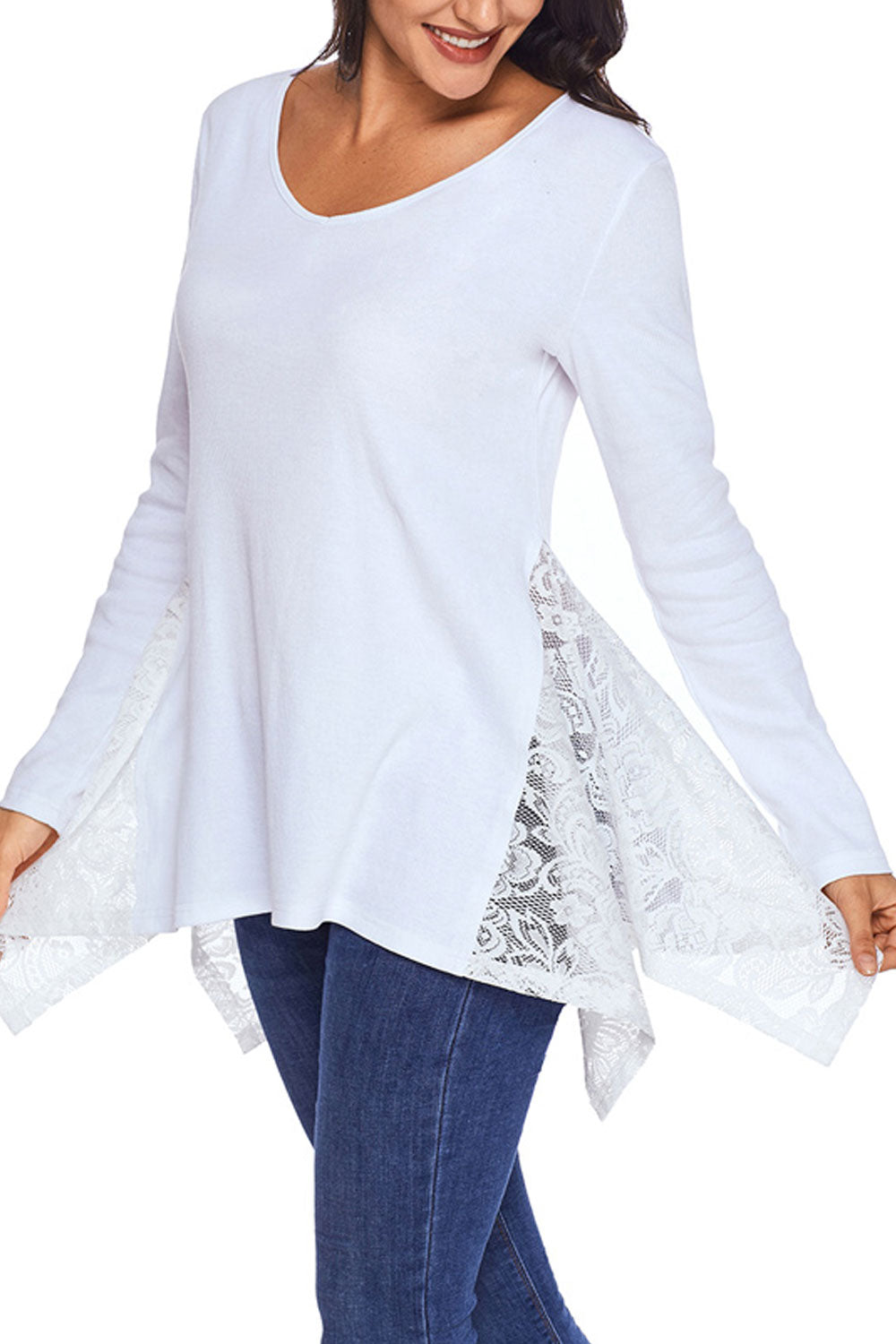 Women Wide Neck Long Sleeve Casual Top