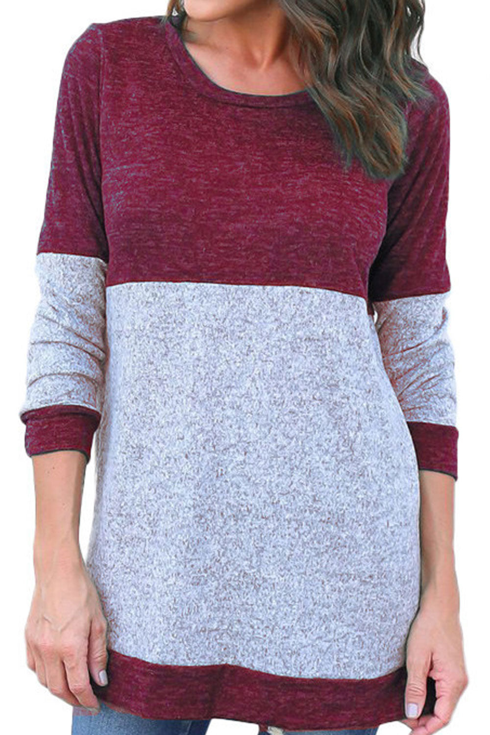 Women New Stitching Sweater T-Shirt