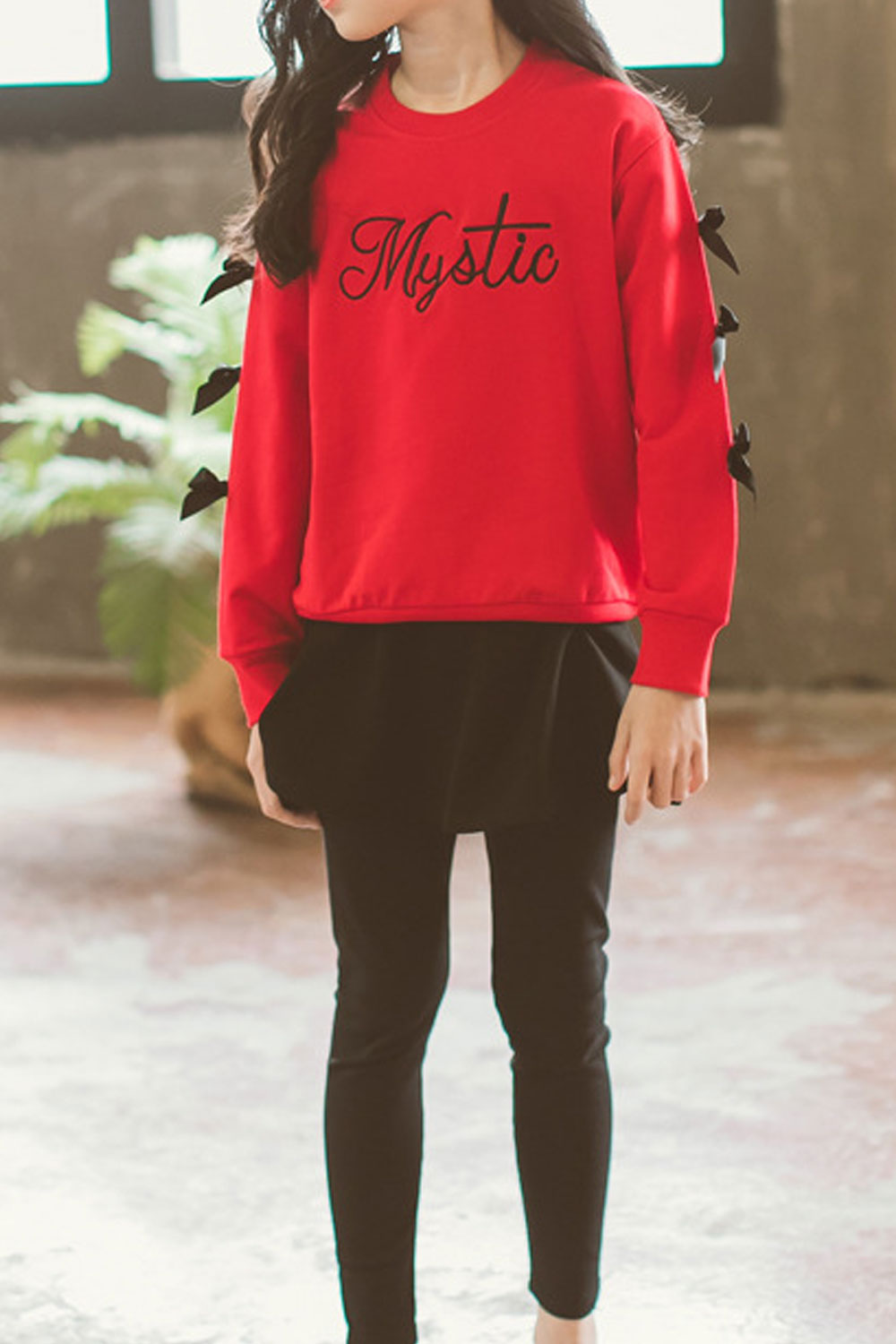 Kids Girls Two Peice Long Sleeves Top Bottom Set