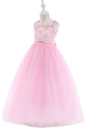 Kids Baby Girls Flower Decorated Princess Dress