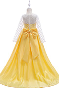 Kids Baby Girls Long Sleeve Pleated Dress