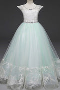 Kids Baby Girls Lace Ball Gown Flower Girl Dress
