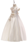 Kids Baby Girls Embroided Neck Waist Fancy Dress