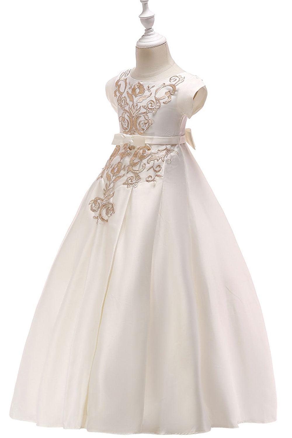 Kids Baby Girls Embroided Neck Waist Fancy Dress