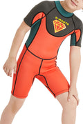 Kids Boys Flexible Short Sleeved Warm Swimwear