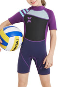 Kids Girls Thick Short Sleeve Winter Swimwear
