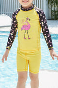 Kids Cute Printed Sunscreen Two Piece Swimwear