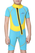 Kids Boys High Neck Zipper One Piece Swimwear