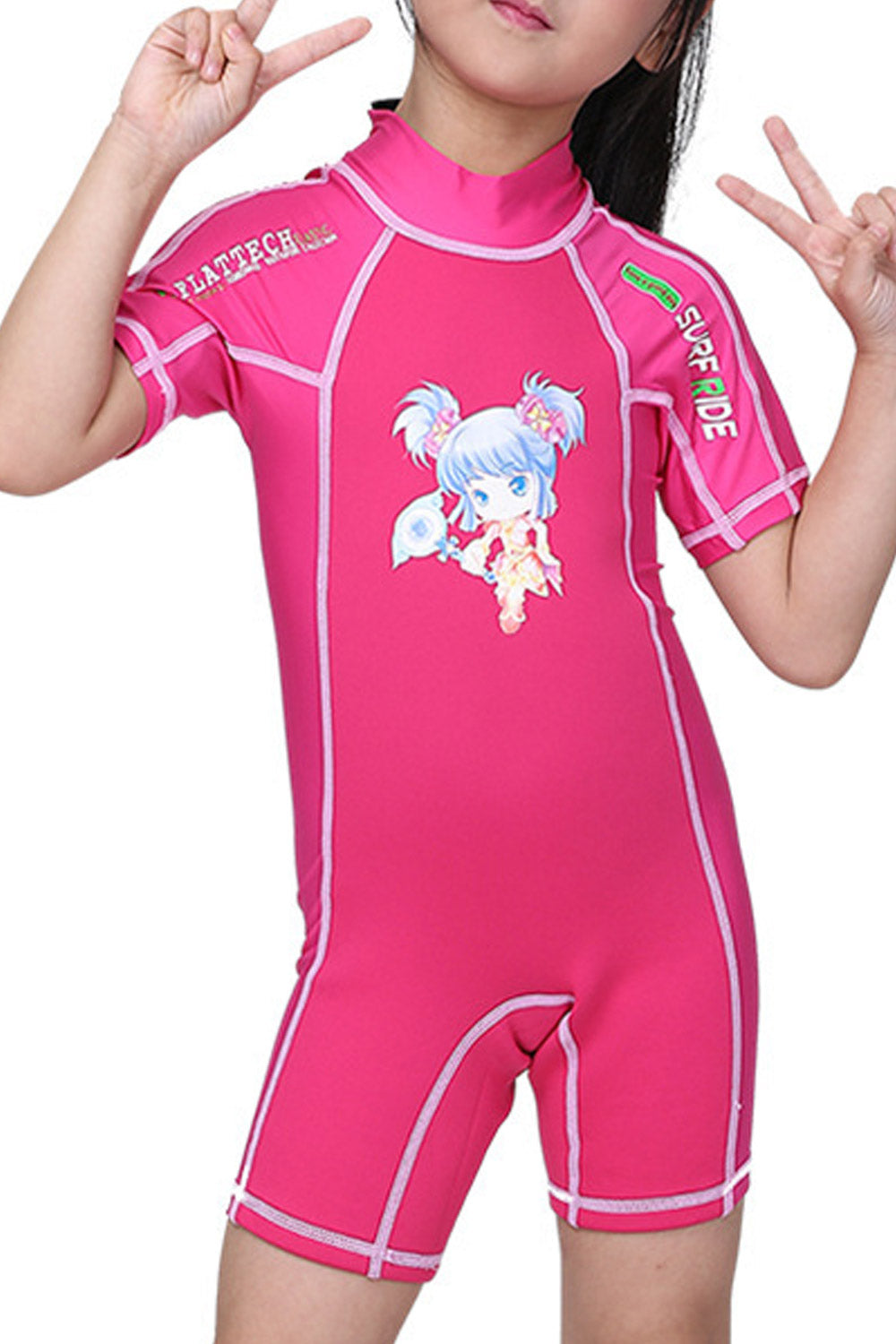 Kids Girls Cartoon Printed Cute One Piece Swimwear