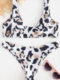Women Leopard Printed Unique Swimwear Set