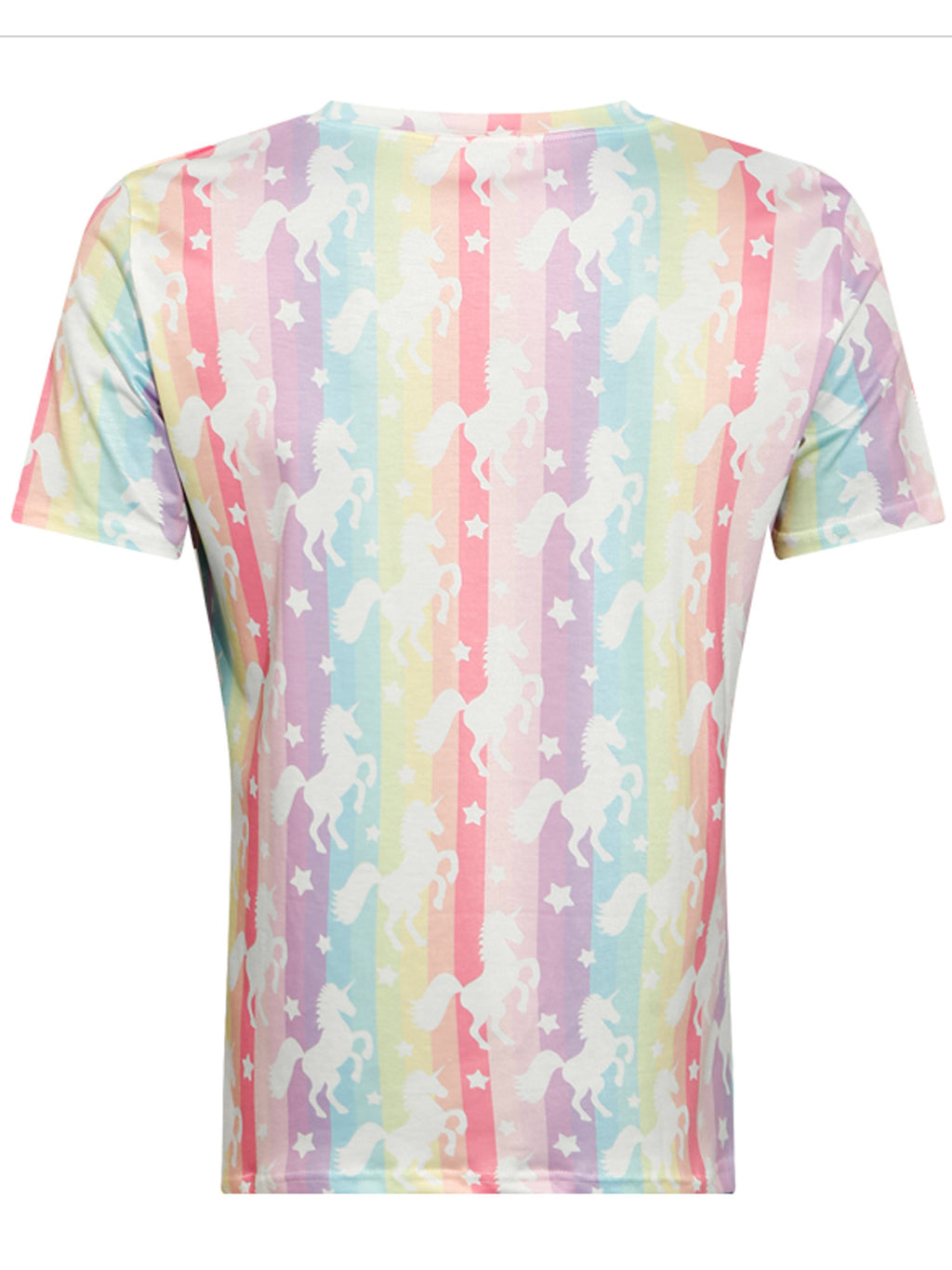 Women Rainbow Color Elegant Casual T-Shirt
