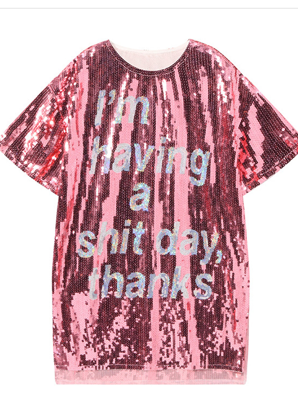 Women Graphic Sequin Decorated T-Shirt