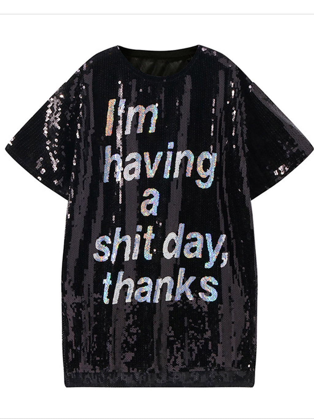 Women Graphic Sequin Decorated T-Shirt