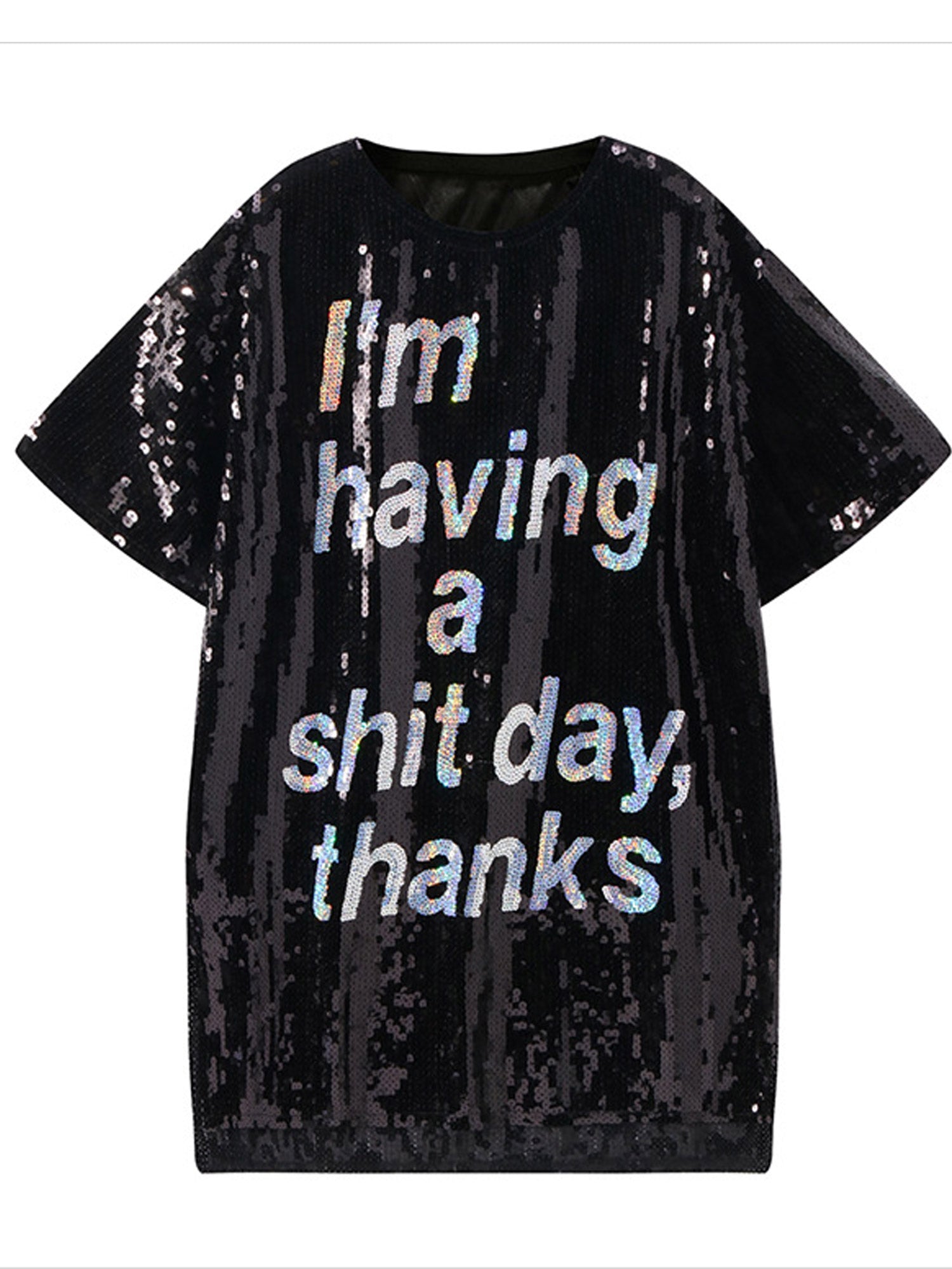 Women Graphic Sequin Decorated T-Shirt